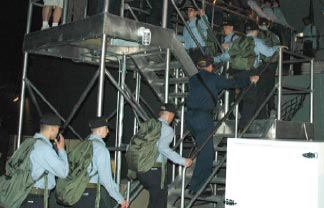 The Captain’s Cup competition involves recruit divisions competing in several sporting events to win the RTC Olympic flag, carried by the winner during graduation. The recruits will compete in swimming, running, sit-ups, push-ups, pull-ups and volleyball as well as other sporting events.